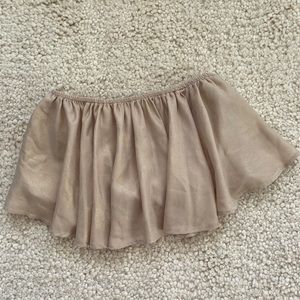 Gold cropped flowy tube top size xs